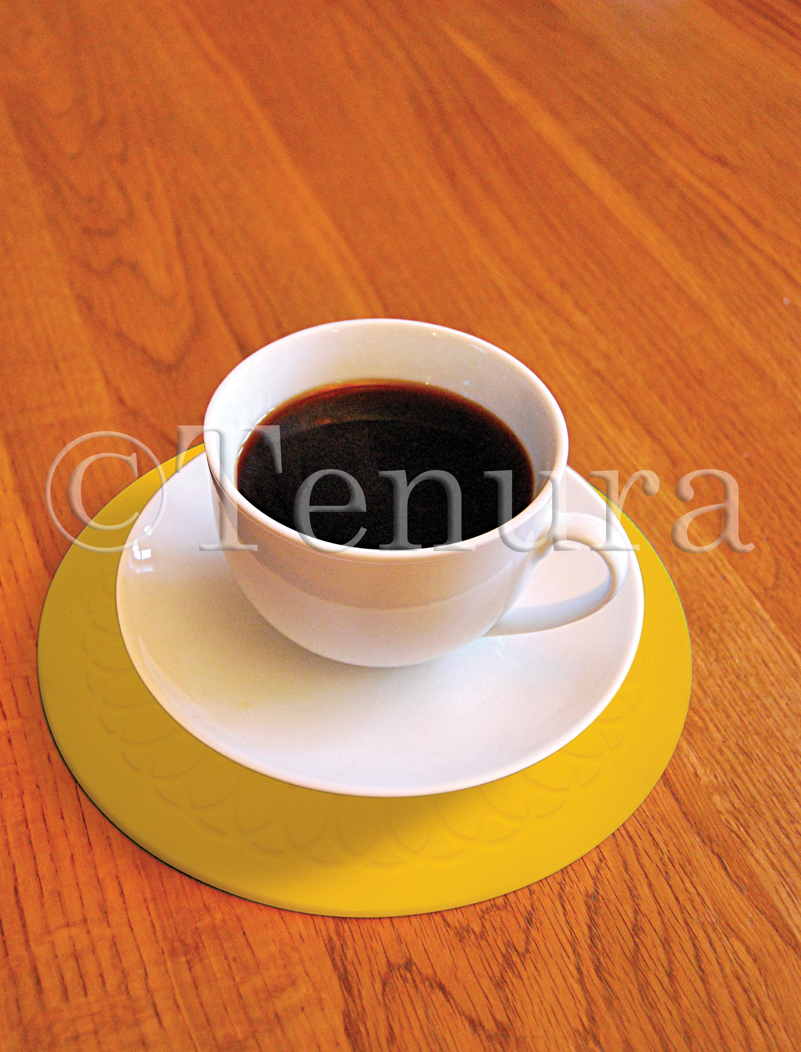 Tenura Round Yellow Anti-Slip Coaster