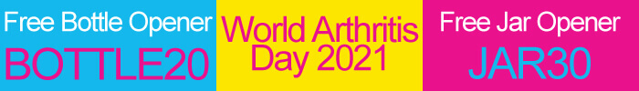 2021 - World Arthritis Day Discount Code-Global Arthritis Day Discount Code Banner-Arthritis Aids