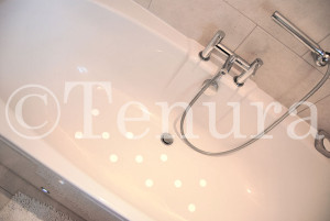 Tenura Bathroom Stickers applied to bath