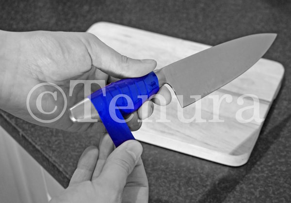 tenura grip strip on knife
