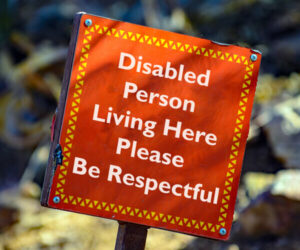 Disabled Sign for Trick or Treaters