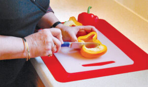 Women Chopping Vegetable on Tenura Non Slip Mat