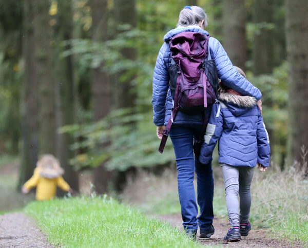 Mother and Daughter Walking