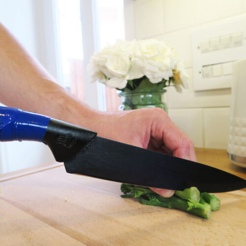 T-SAR-Blue-Grip-Reel-On-Knife-Handle