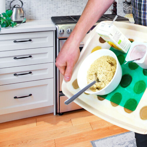 T-EG-2 Green Extreme Mat Coffee Tray as Tray Liner-Not Level-3-Cut out kitchen background-3