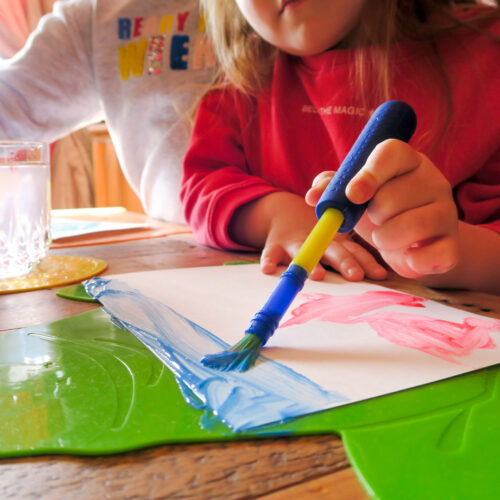 T-F-1-Green-Frog-Mat-Childrens-Products-Child Painting-1