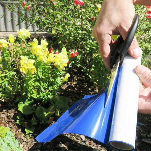 Blue Grip Roll-Being Cut-Gardening Background