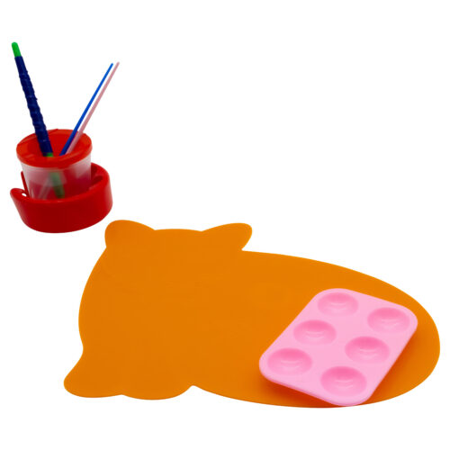 T-C-2-Orange-Cat-Childrens-Mat-Painting-Layout-Studio-1