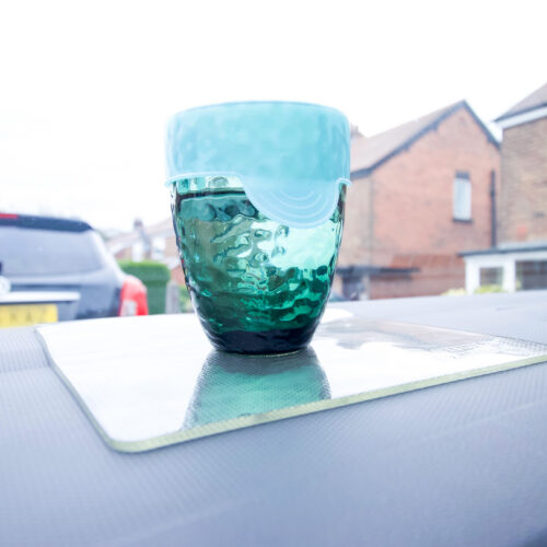 T-EG-1 Clear Extreme Mat Used to Keep Drinks Safe in a Car-1