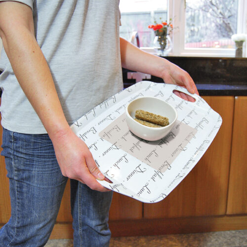 T-EG-1 Clear Extreme Mat on Coffee Tray as Tray Liner-Not Level-1