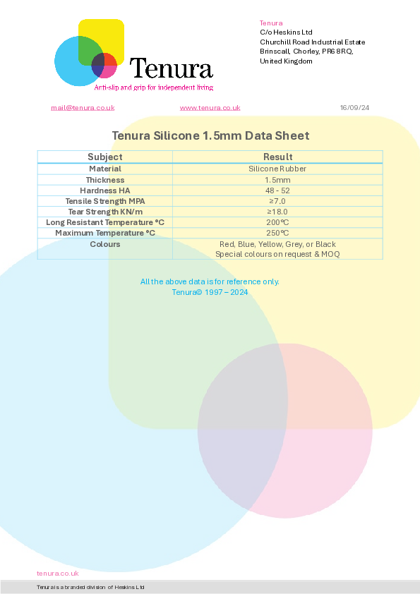 Tenura Silicone 1.5mm Data Sheet.pdf